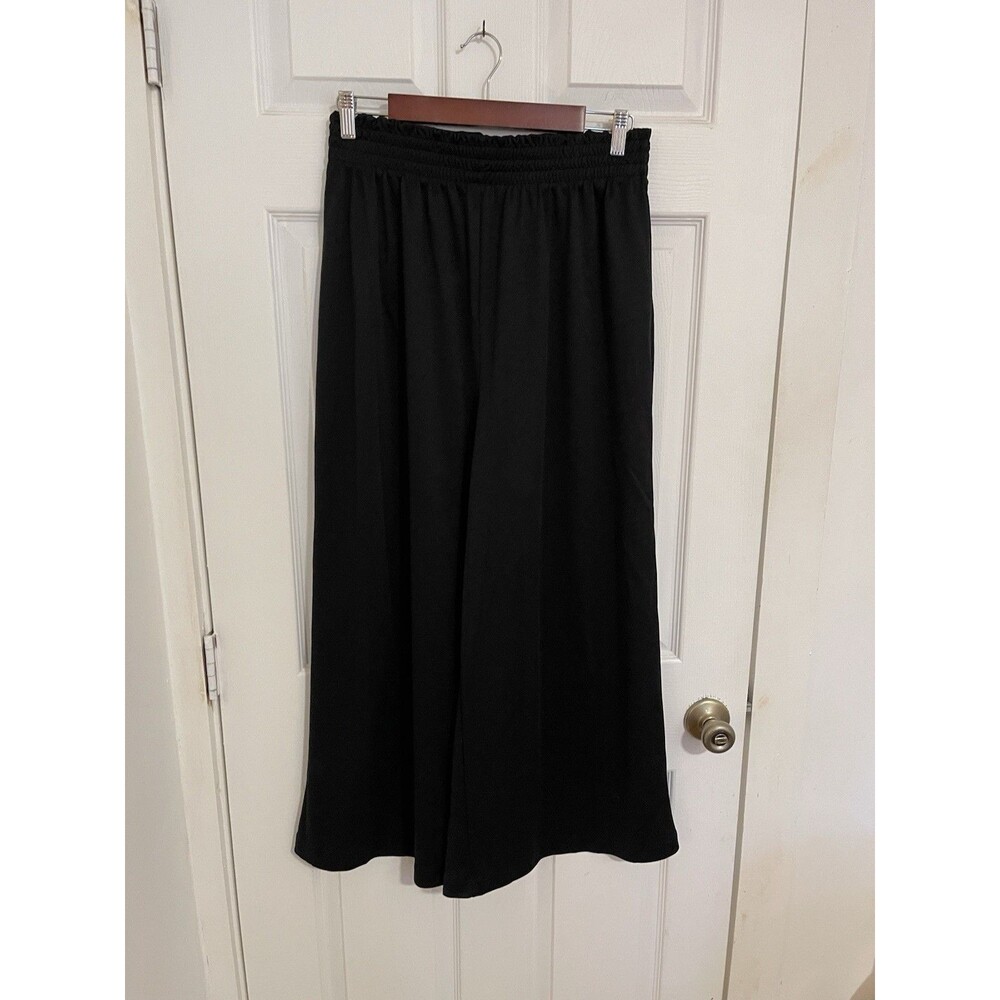 Unbranded Women’s Black Palazzo Pants Elastic Waist Lightweight Size Medium